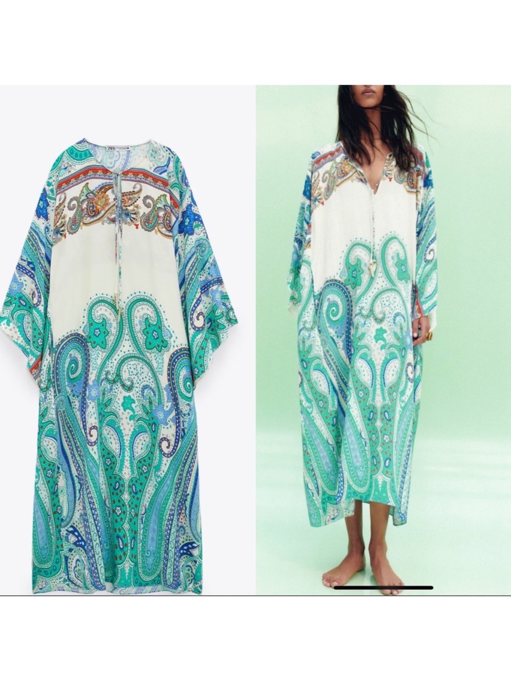 NWT Zara Tunic Kaftan Dress Size M-L 2816/088 oversized